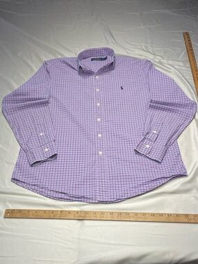 Ralph Lauren size large Purple and Lavender Check Button-Down Shirt